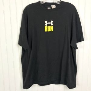 UNDER ARMOUR Run, don't be last Black Mens Shirt L